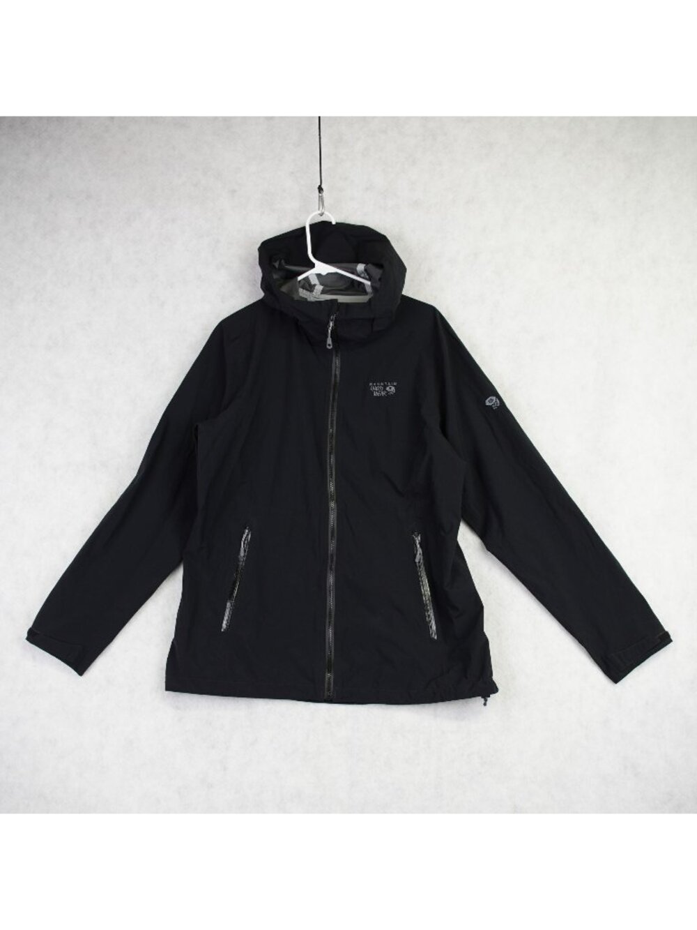 Mountain Hardwear Ozonic Full Zip Hooded Rain Jacket Womens Size XL Outdoor EUC